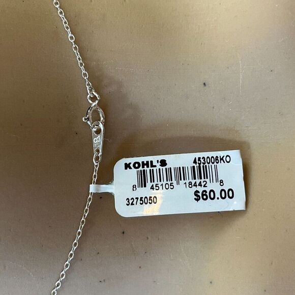 Kohl's Tree of Life Necklace Sterling Silver Charm 1mm Trace Chain 18in Long - Picture 11 of 14